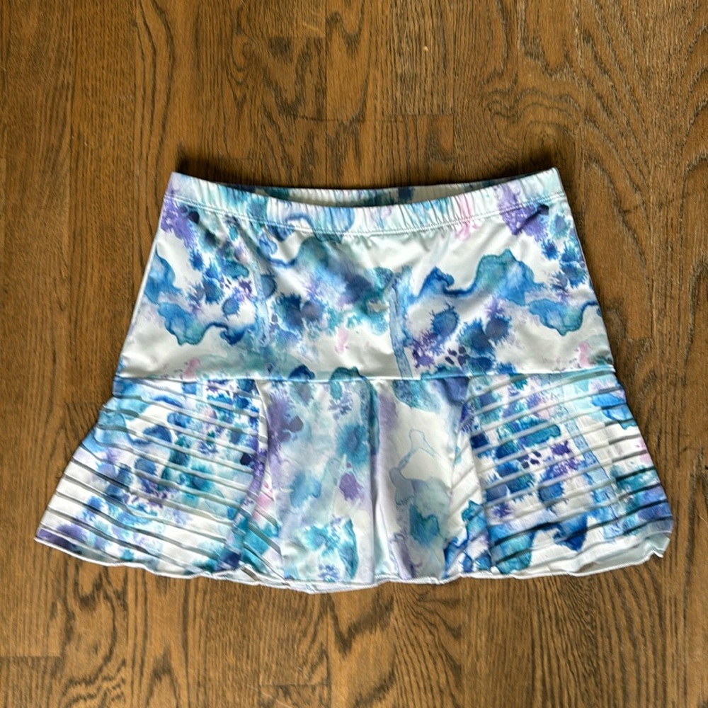 Denise Cronwall floral printed tennis skirt size medium